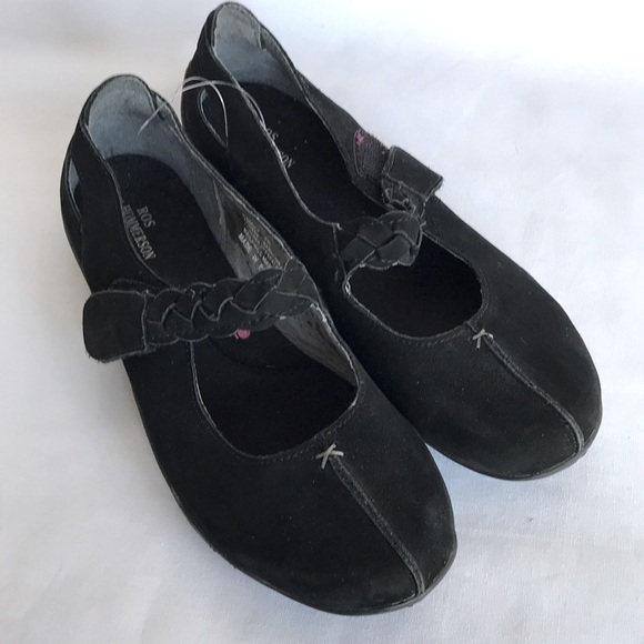 Ros Hommerson NWT black suede Mary Janes flats, 7W - Picture 1 of 6